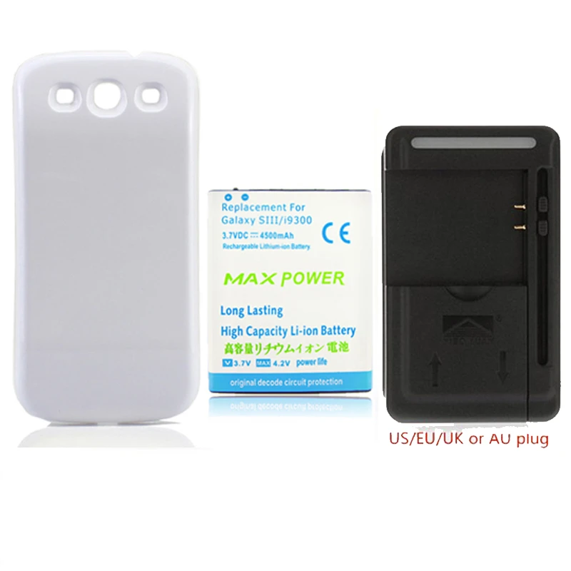 For Samsung Galaxy S3 I9300 I747 I535 4500mah Extended Rechargeable Portable  Mini Phone Battery With Back Cover And Charger Hot - Mobile Phone Batteries  - AliExpress