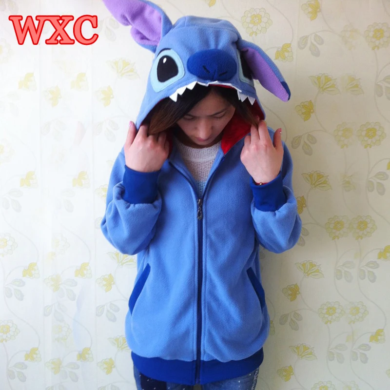 Blue Stitch font b Women b font Hoodies font b Anime b font font b Cosplay