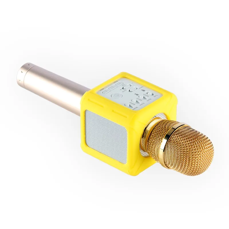 Original Brand Q9s Magic Bluetooth Karaoke Microphone Wireless Professional Player speaker With Carring Case For Iphone Android004