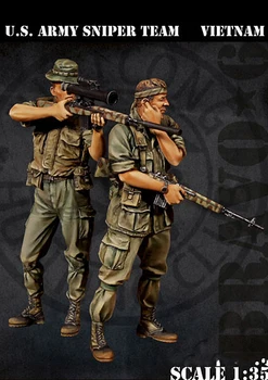 

Assembly model kit 1/ 35 U.S. Army MAN Team, Vietnam soldier figure Historical Resin Model Unpainted resin kits