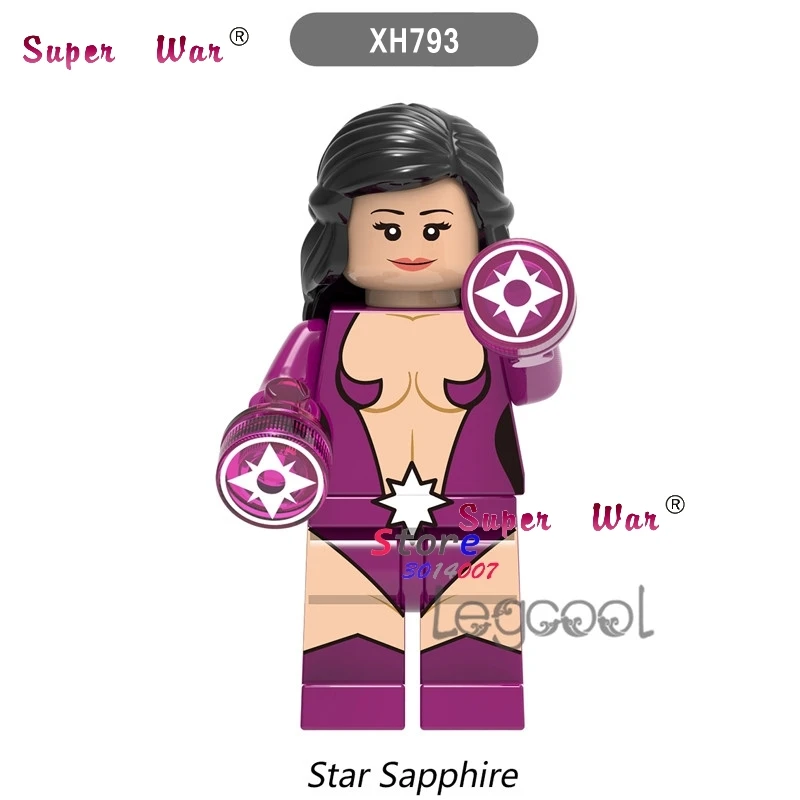 

1PCS model building block action superheroes Sapphire learning Doll party series diy toys for children gift