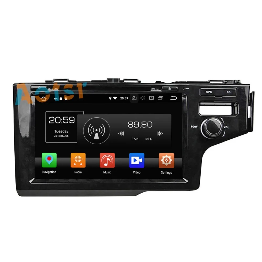 Top IPS Screen Android 8.0 Car dvd multimedia player head unit for Honda Fit Left Driving 2014-2017 GPS Navigation radio auto stereo 5