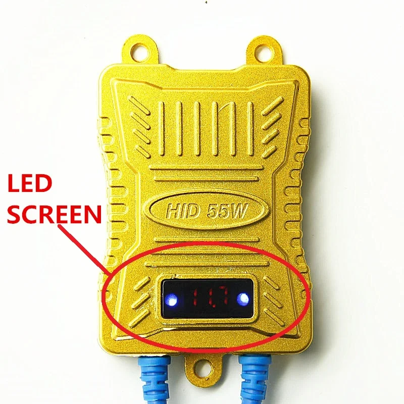  6000K Xenon H7 H11 9005 9006 HB3 HB4 auto hid headlight with new LED screen digital xenon ballast u - 33000293971