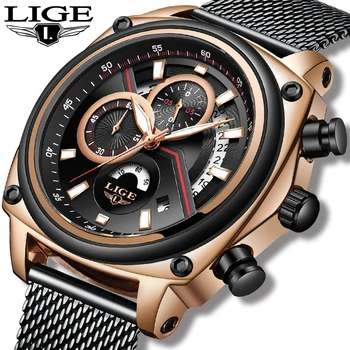 

LIGE New Fashion Casual Quartz Men Watch Military Waterproof Mens Watches Top Brand Luxury Sport Wrist Watches For Men Clock+Box