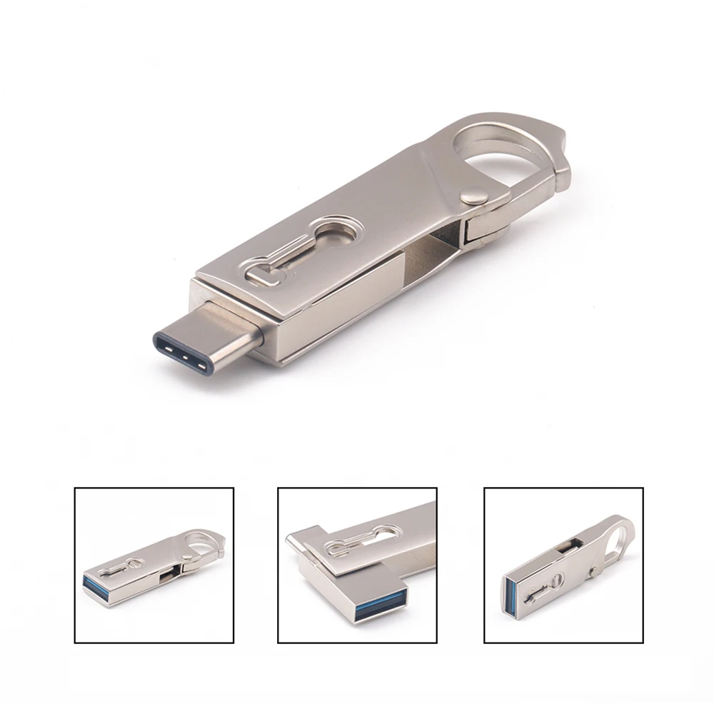 

USB3.0 64GB 32GB 16GB Capacity Type-C USB 3.0 Dual Plug Pen Drive Flash Drive Memory Stick Pen Drive Smart Phone U Disk Pendrive
