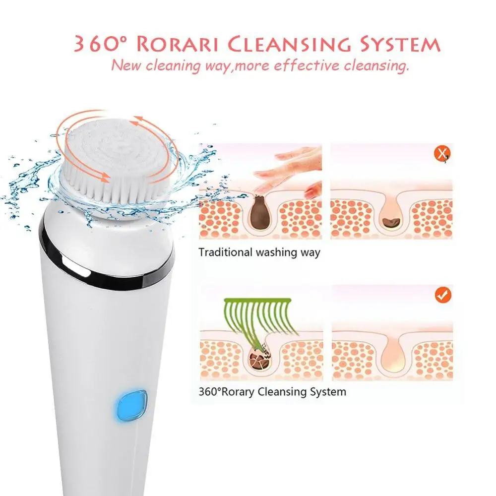 

Electric Facial Cleansing Brush3 in 1 Facial Spin Brush Tiktok Portable Luna Mini Massage Waterproof Tightening Deep CleanTool