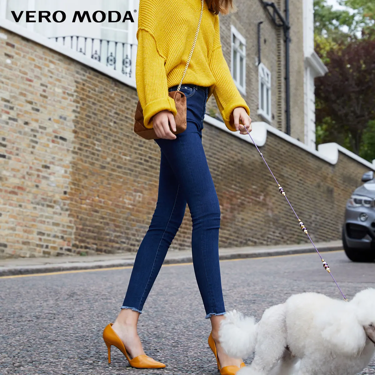 Vero Moda женские узкие облегающие отбеленные прямые облегающие джинсы с необработанными краями | 318332515