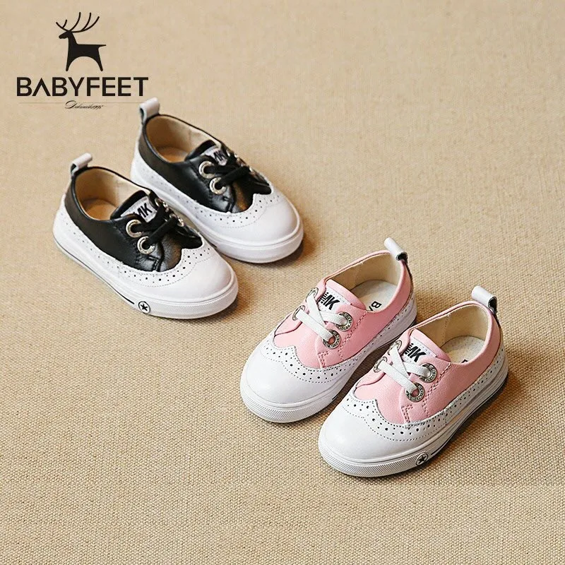 2017 Babyfeet children sneakers 1-3 years old Child baby boy and baby girl infant kids punched Leather Shoes Flat Toddler shoes babyfeet summer cool toddler shoes 0 2 year old newborn baby girl