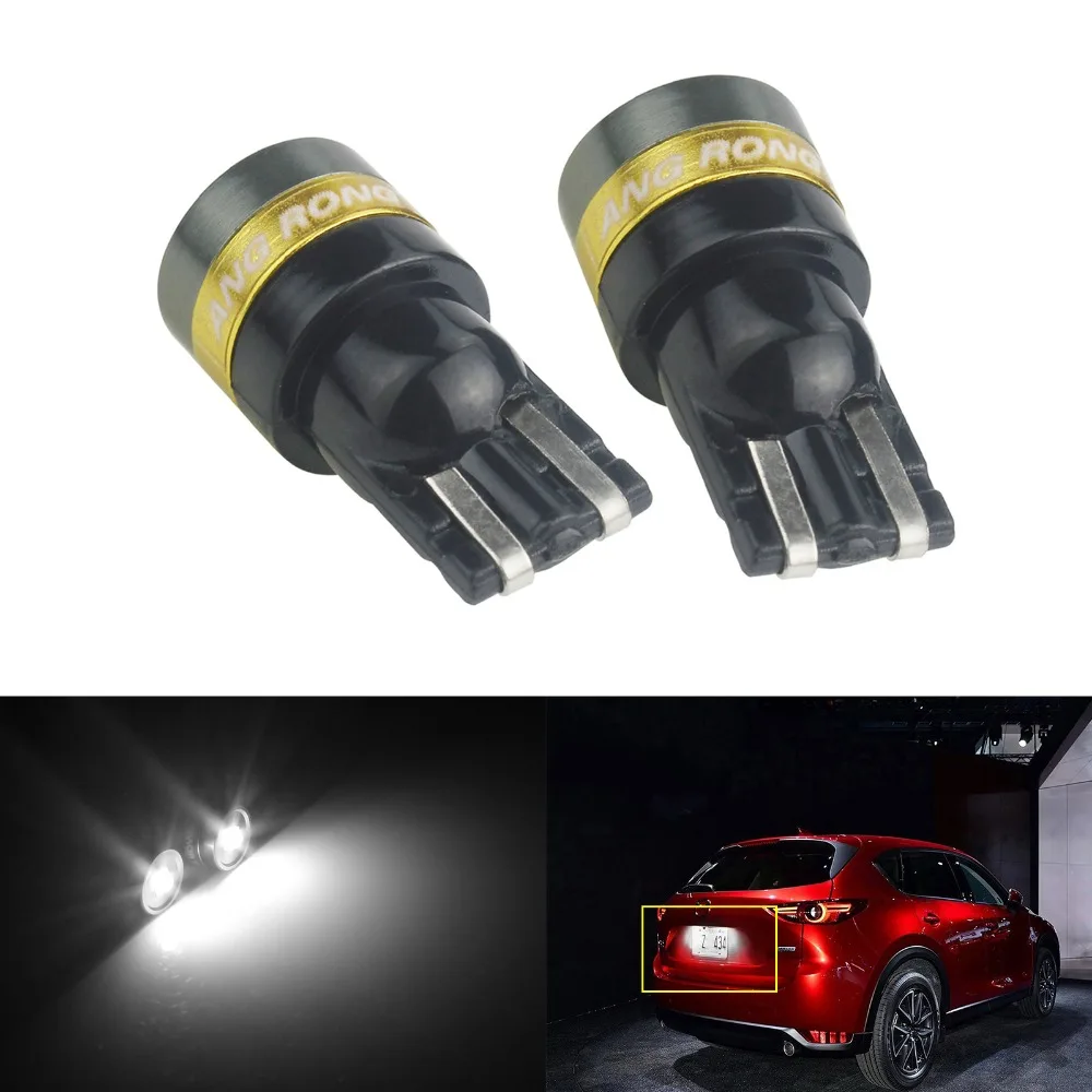 

ANGRONG 2x T10 168 194 W5W Wedge Bulb 5W LED Indicator Sidelight Number Plate Light Bulbs White 6000K
