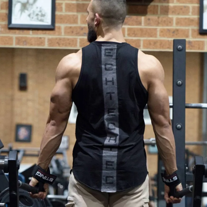 tank top men fitness T shirt sleeveless vest (6)