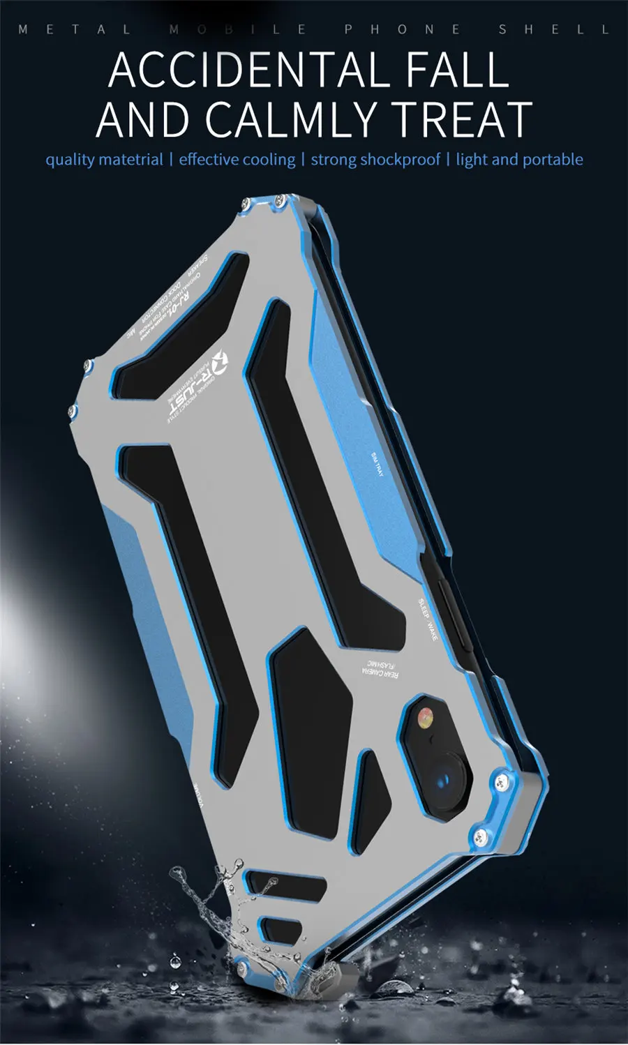 R-JUST Gundam металлический чехол алюминиевый чехол для iPhone Xs Броня противоударный чехол для телефона s для iPhone Xs/X/XR/Xs Max