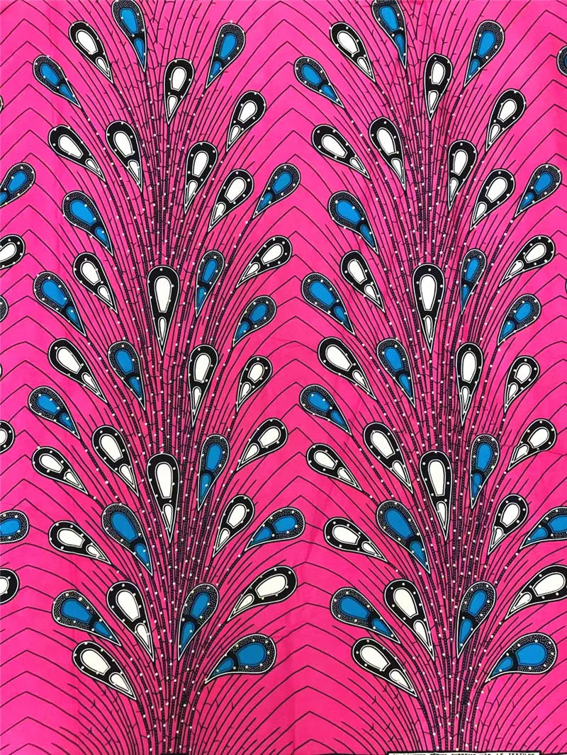 

african wax print fabric with stones high quality real wax cotton fabrics ankara 6yards 100% cotton tisuu wax for dress