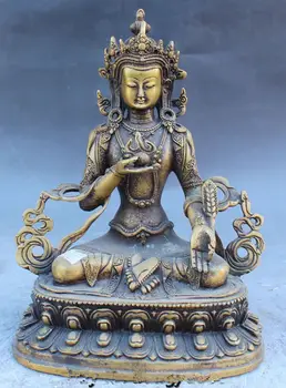 

Tibet Buddhism Bronze White Tara Kwan-yin Guan Yin Goddess Buddha Statue
