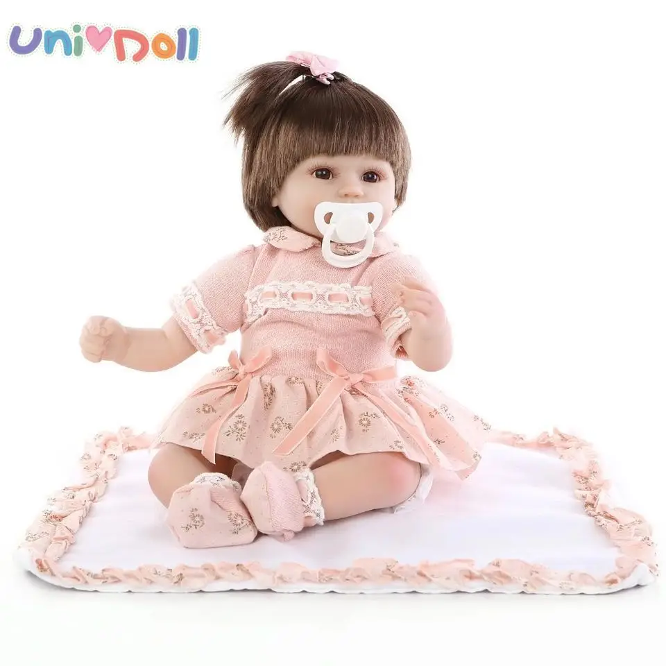 Unidoll baby reborn 16in vynil Реалистичная кукла reborn реалистичные детские вечерние летние bebe reborn vinil силиконовые