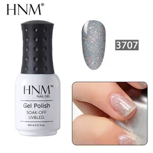 HNM 8 мл неоновый Блестящий Гель-лак для ногтей замачиваемый УФ светодиодный светильник для самостоятельного дизайна ногтей долговечный лак