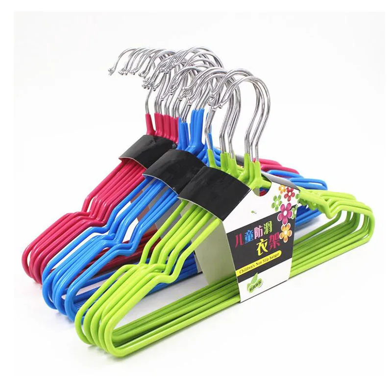 

[Free shipping] Children's Style, High Quality PVC Coated Hangers/ Metal Hanger (24 pieces/Lot)