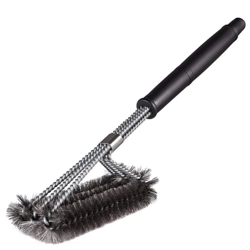 Barbecue brush, 3 in 1 barbecue grill brush cleaning brush with stainless steel wire, very suitable for barbecue, gas grill el