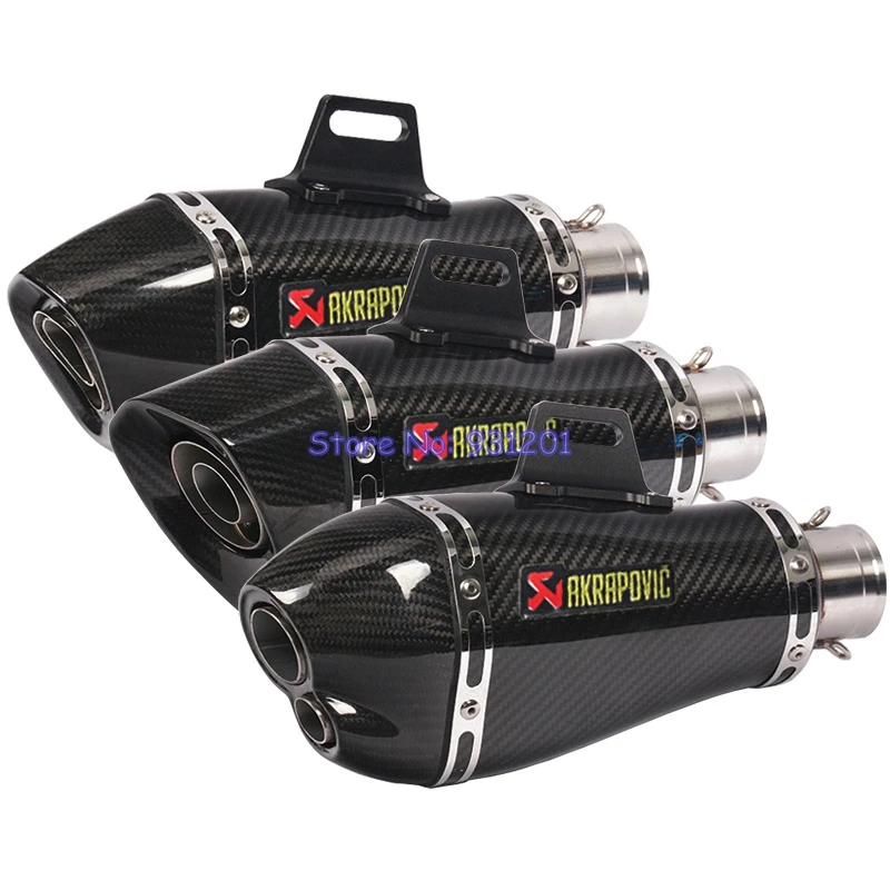 

Inlet 51mm Carbon Fiber Motorcycle Exhaust Pipe Muffler Akrapovic Exhaust Escape Universal for S1000RR CBR300 CBR500 Z900 etc.