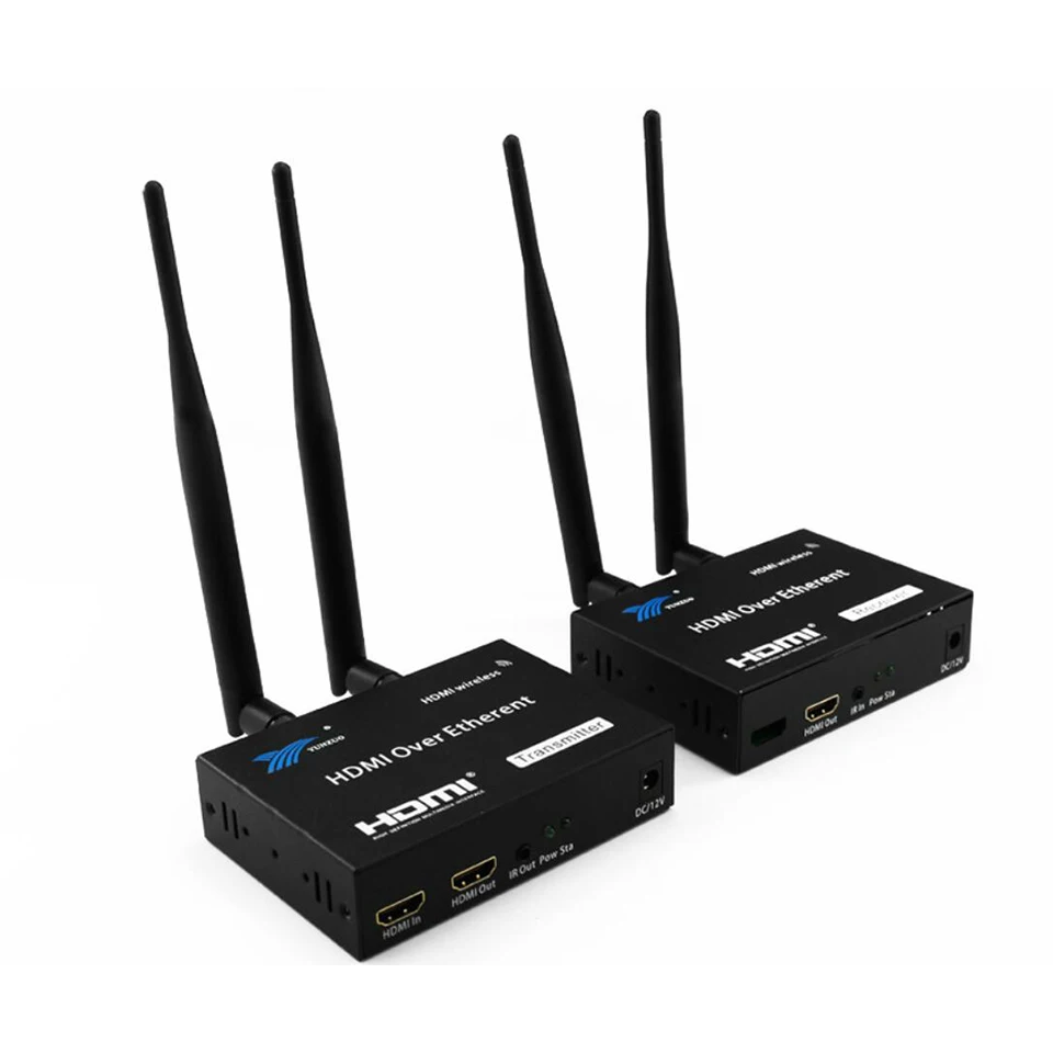  200M Wireless Extender 2.4GHz/5GHz HD 1080P HDMI 1.3 HDMI Extender Transmitter Receiver WIFI HDMI E