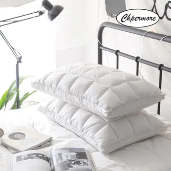 

Chpermore Five star Hotel 100% White Goose Down/feather Pillow Orthopedic Neck Pillows high quality Health Pillow for Sleeping
