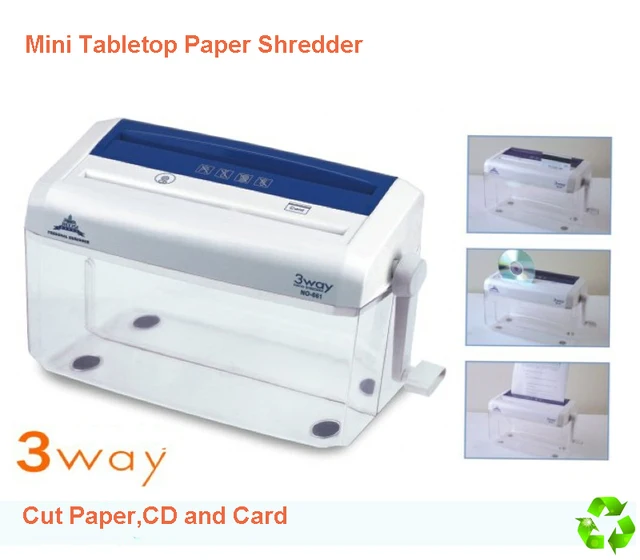 Us 24 9 Tabletop A4 Size Paper Shredder Handle Office Desktop Cd Card Cutter Ter For Home In