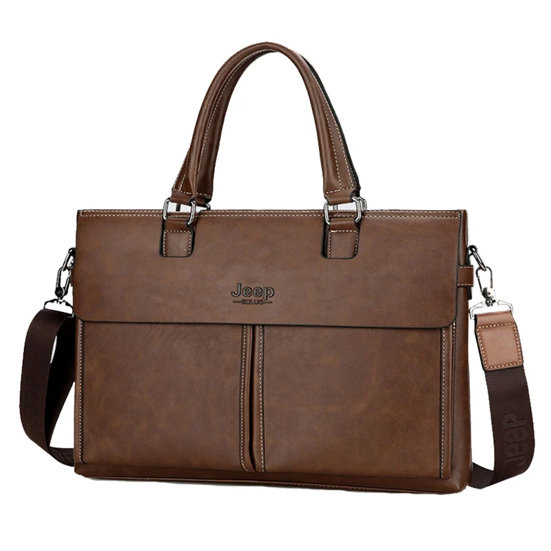 

Solid Men's Bag Single Shoulder Bag Leather Business Man Briefcase Laptop Handbag Men Casual Cross Body Lawyer Mens Office Bags