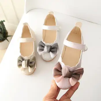 

Spring Autumn Kids Shoes For Baby Girl Toddler Girls Single Shoes With Bow-knot Princess Sweet Children Flat Shoes