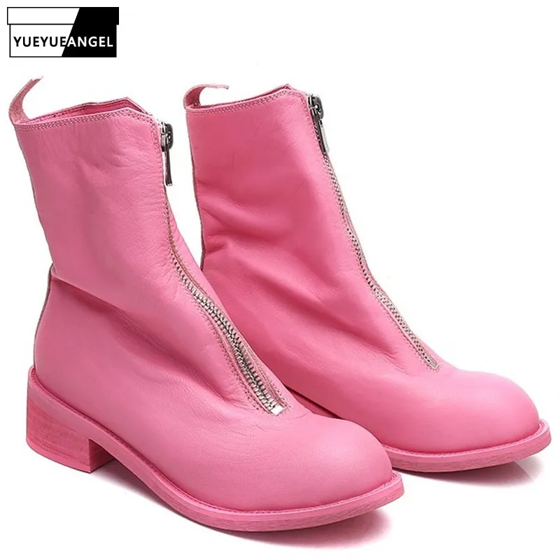 pink heel boots