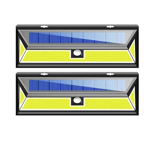 Sensor de Movimento Lâmpada de Largura Ângulo de Iluminação ao ar 2 Pack 180 Cob Levou Solar Jardim Luz da Parede à Prova d’ Água Livre Luz Solar Levou Parágrafo Exterior