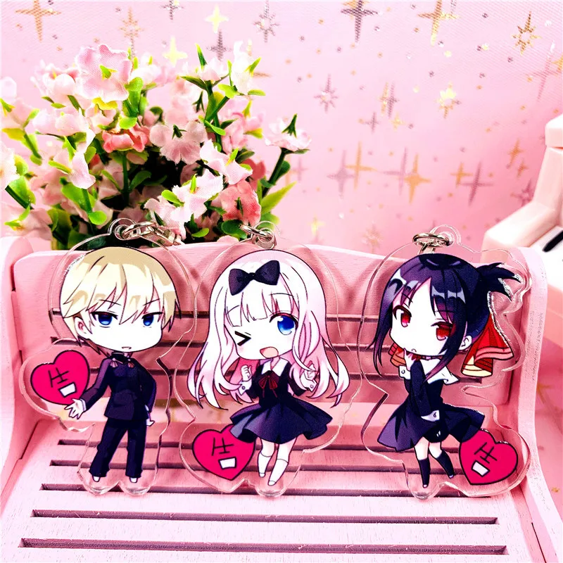 

Anime Kaguya sama Love is War Shinomiya Kaguya Acrylic Figure keychain Keyring Decoration Collection Model Toy