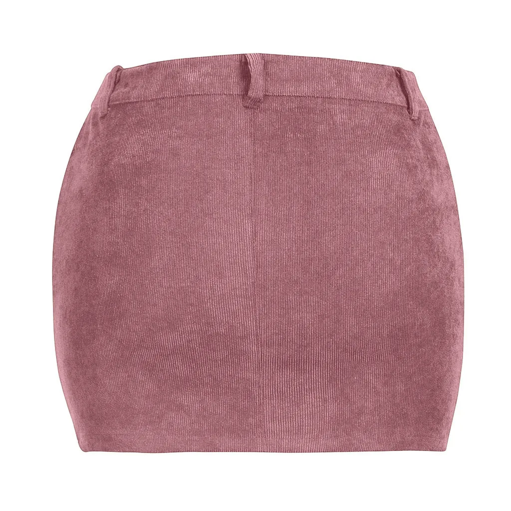 Летние женские юбки s, женская летняя сексуальная тонкая Вельветовая короткая облегающая мини-юбка с высокой талией, faldas mujer moda