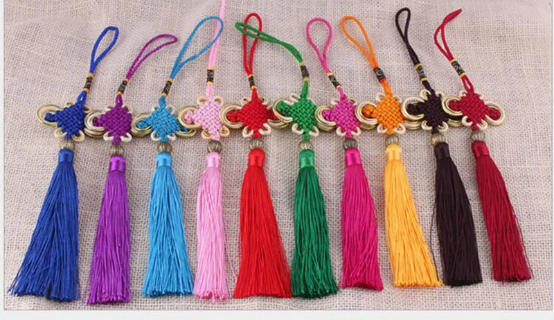 10 шт. Маленькая китайская подвеска с узлом и кисточкой|small tassels|wind |