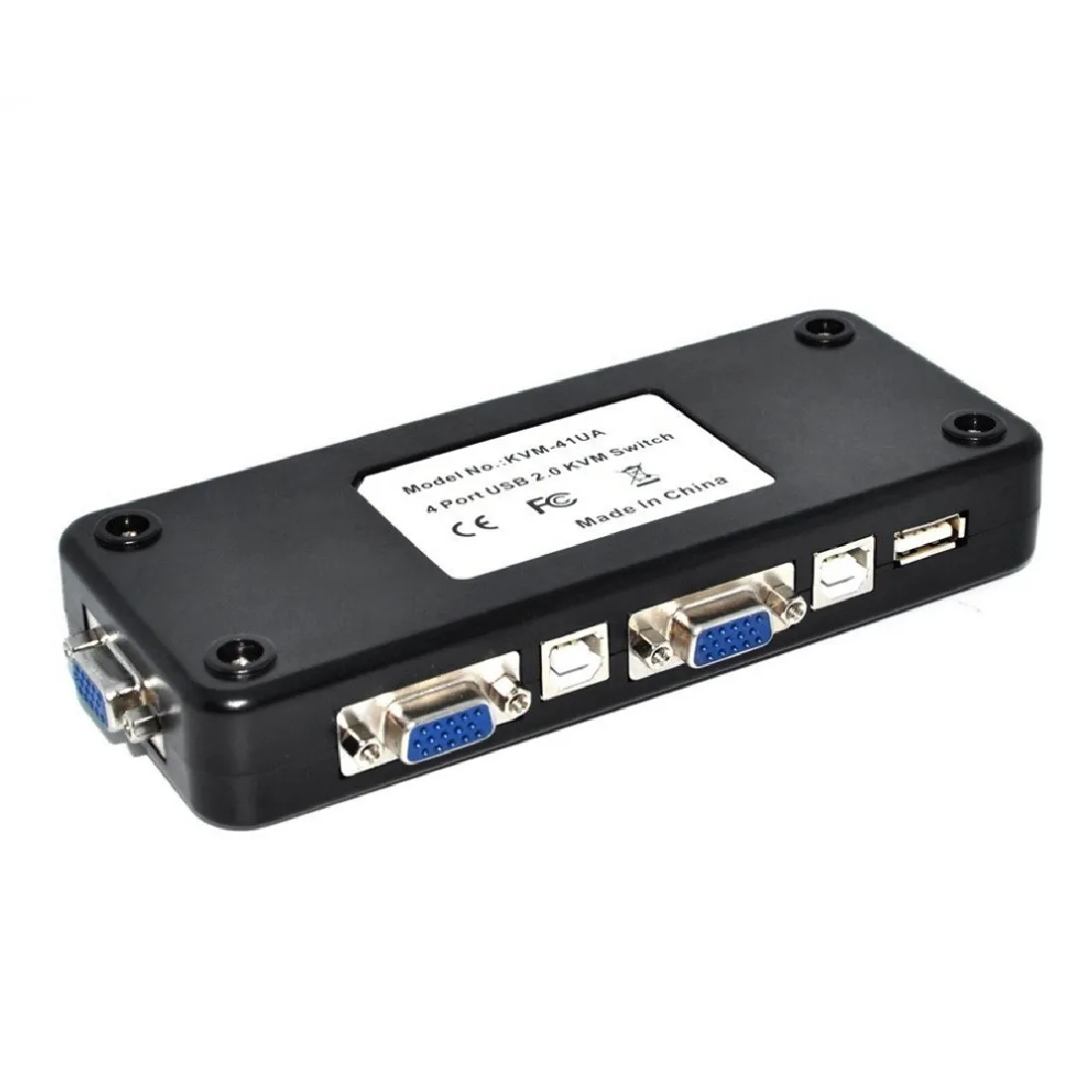 Centechia 4 Port Hub USB 2.0 KVM VGA/SVGA Switch Box