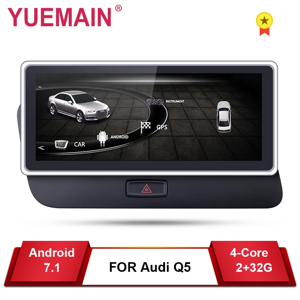 Car DVD GPS Player for Audi Q5 2009 2017 Android 7.1 10.25'' Auto Radio