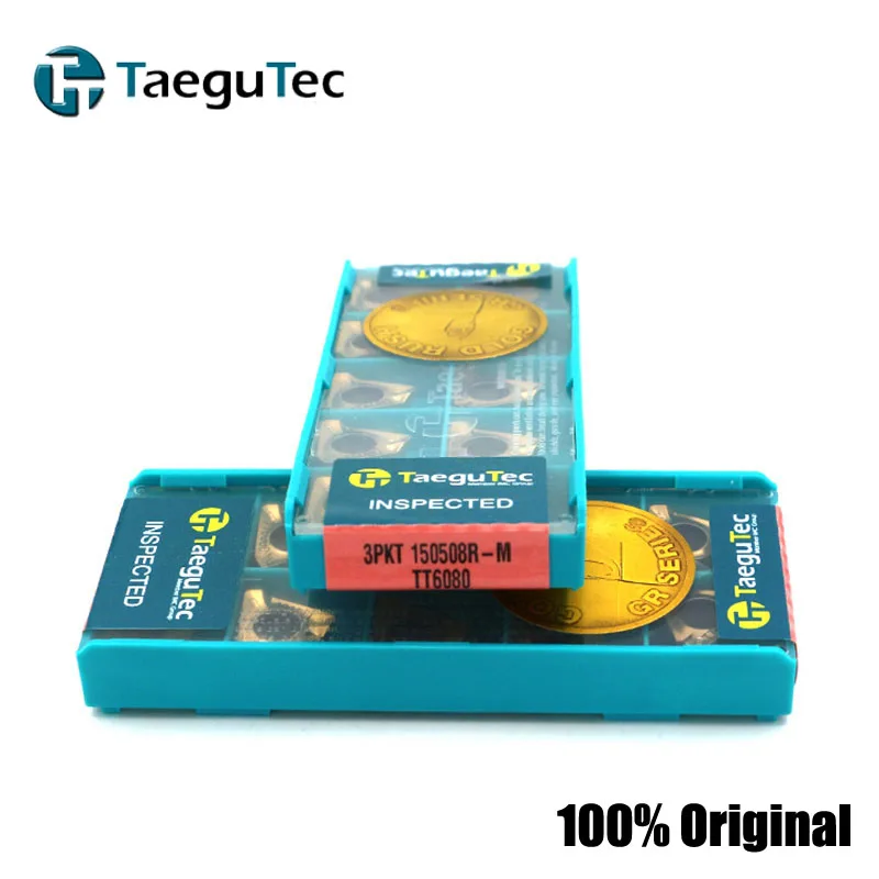 Оригинальный taegutec 10 шт. 3PKT150508R-M TT6080 поворотные твердосплавные вставки инструмент