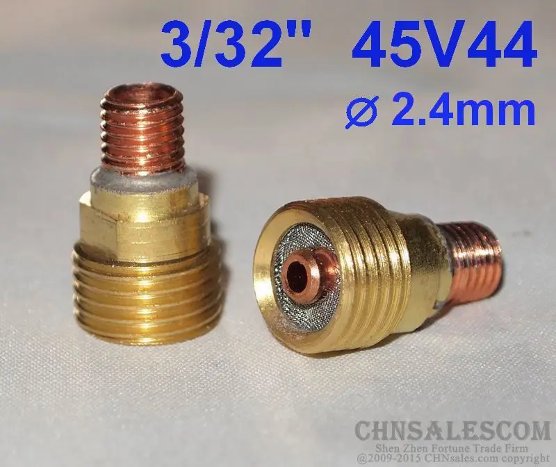CHNsalescom 3 pcs 45V44 Collet Body Gas Lens for Tig Welding Torch WP-9-20-25 2.4mm 3/32" | Инструменты