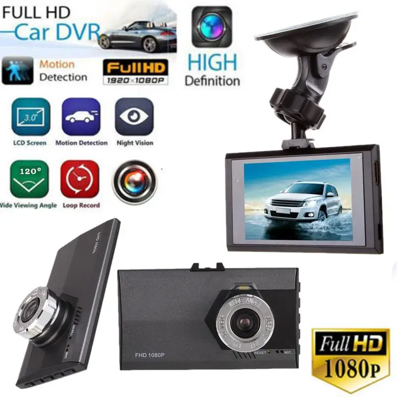 

Esddi 3" Full HD 1080P Car Auto DVR Camera G sensor Vehicle Video Cam Recorder Mini Micro Camera Black Consumer Camcorders