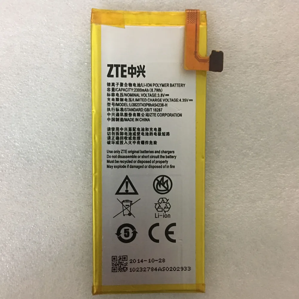 

100% Original Li3823T43P6hA54236-H 2300mAh Battery For ZTE Nubia Z7 Mini NX507J for ZTE Blade S6 5.0 inch G717C G718C