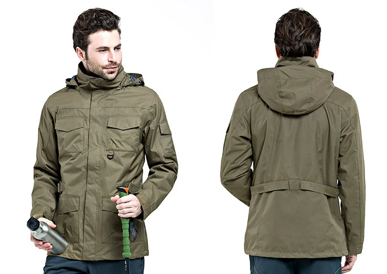 3в1 мужское зимнее пальто, уличная походная куртка, военная термо теплая куртка для альпинизма, треккинга, флисовая куртка, водонепроницаемая S-3XL