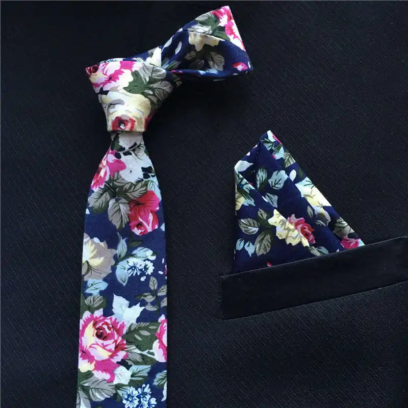 Галстук и носовой платок, модный галстук с принтом, 6 см, хлопок, шерстяной галстук, галстуки для меня, дизайнерская новинка, партия - Цвет: 9