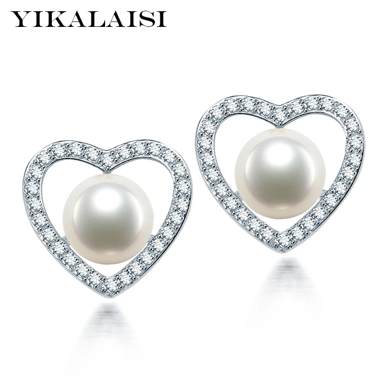 

YIKALAISI 925 sterling Silver Jewelry for office women 8-9mm natural freshwater love pearl jewelry for women gift