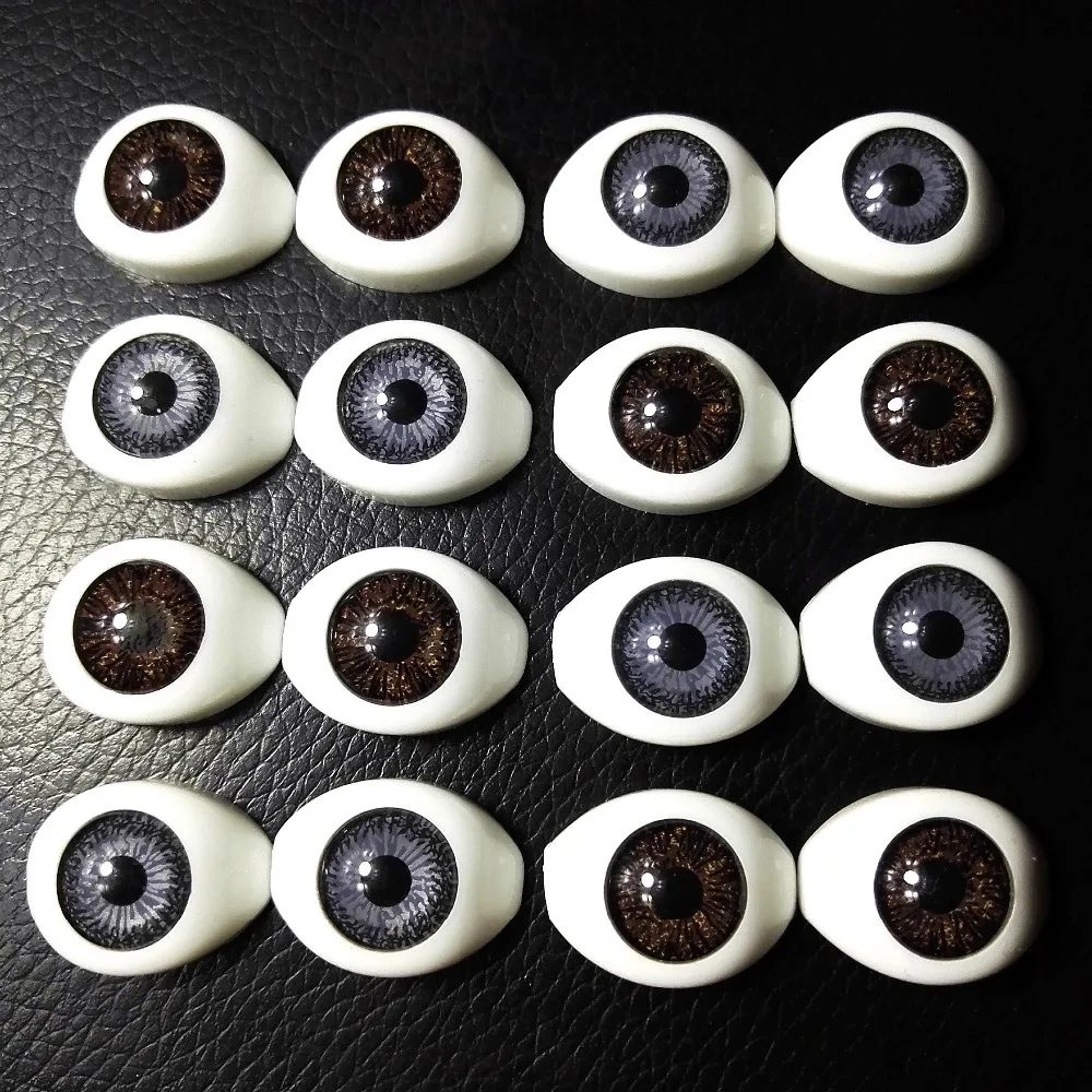 40Pcs20pairsHalfPlasticDollEyesMixedcolorBJDEYESOvalDoll