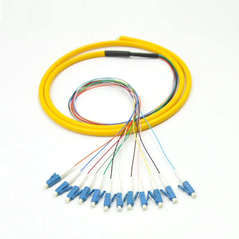 

12 Strand 9/125 Fiber Optic Pigtail 3m LC/UPC Single Mode