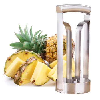 

Free Hand Stainless Steel Pineapple Slicer Cutting Machine Peeler Fruit Ring Wedge Slice Core Silver 3.15 "Convenient and Easy