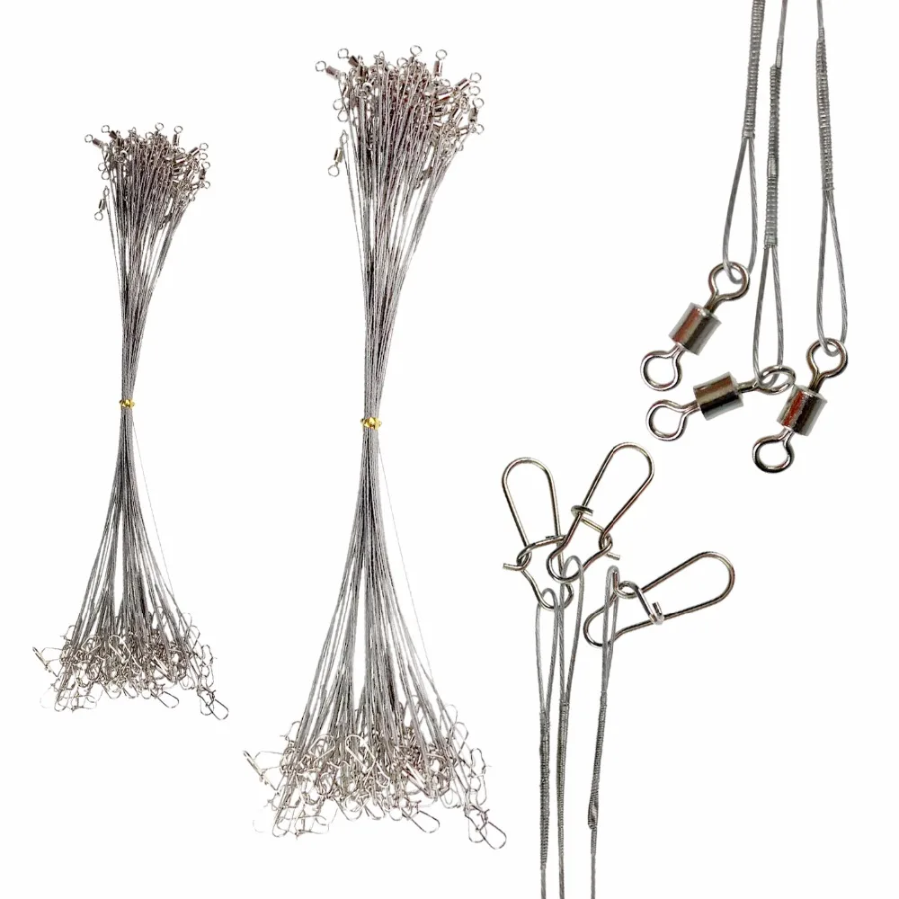 Buy 50pcs 32lb Fishing Wire Leaders Saltwater 17cm