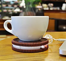 Neue Heiße Tragbare Kaffee Milch Tee Getränke USB Netzteil Kabel Heizmatte Saugnapf Pad Kreative Sandwich modellierung bahnen