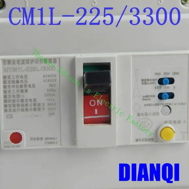 

CM1L-225/3300 MCCB 100A 125A 160A 180A 200A 225A molded case circuit breaker CM1L-100 Moulded Case Circuit Breaker