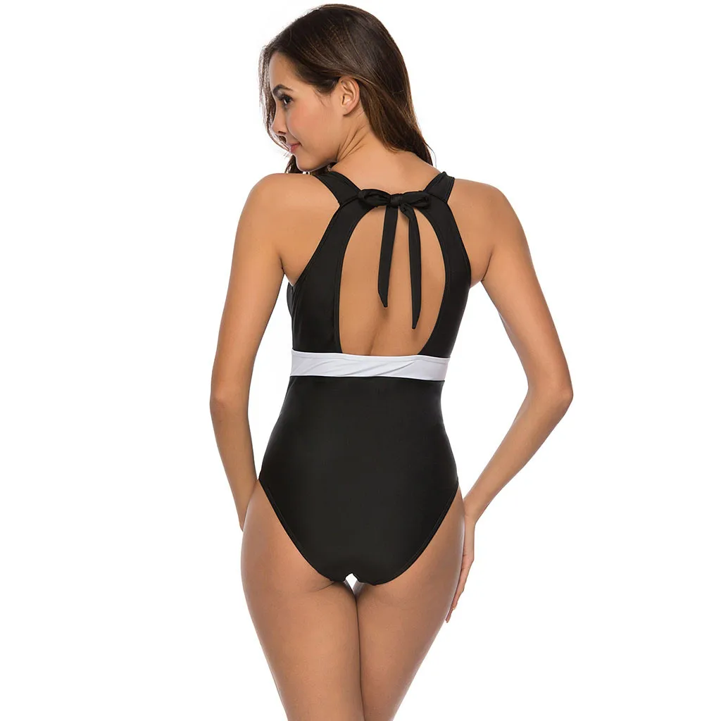 Бикини, сексуальный женский пляжный модный сексуальный цельный купальник с открытой спиной большого размера, женский спортивный купальник, женский пляжный купальник