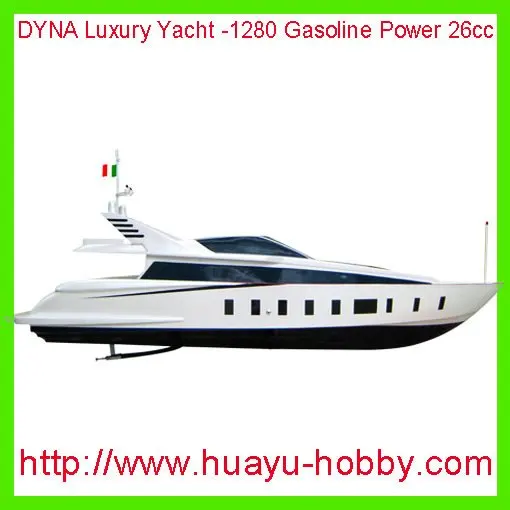DYNA роскошная яхта-1280 2CH 2,4G система 26cc газовый двигатель Лодка на дистанционном управлении ems GL303* P