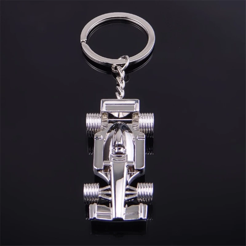 

Mini Metal Racing Cars Key Ring Exquisite F1 Styling Little Gift Creative Metallic Keychain Simulation Souvenir Decor Gadget New